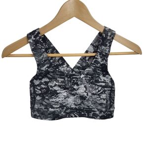 Lululemon All Sport Bra III Masked Lace Starlight Black Size 6
